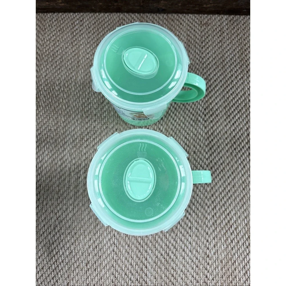 2 Sure Fresh Soup Container Mug With Clip Lock Vent Lid Handle 2.94 Cup